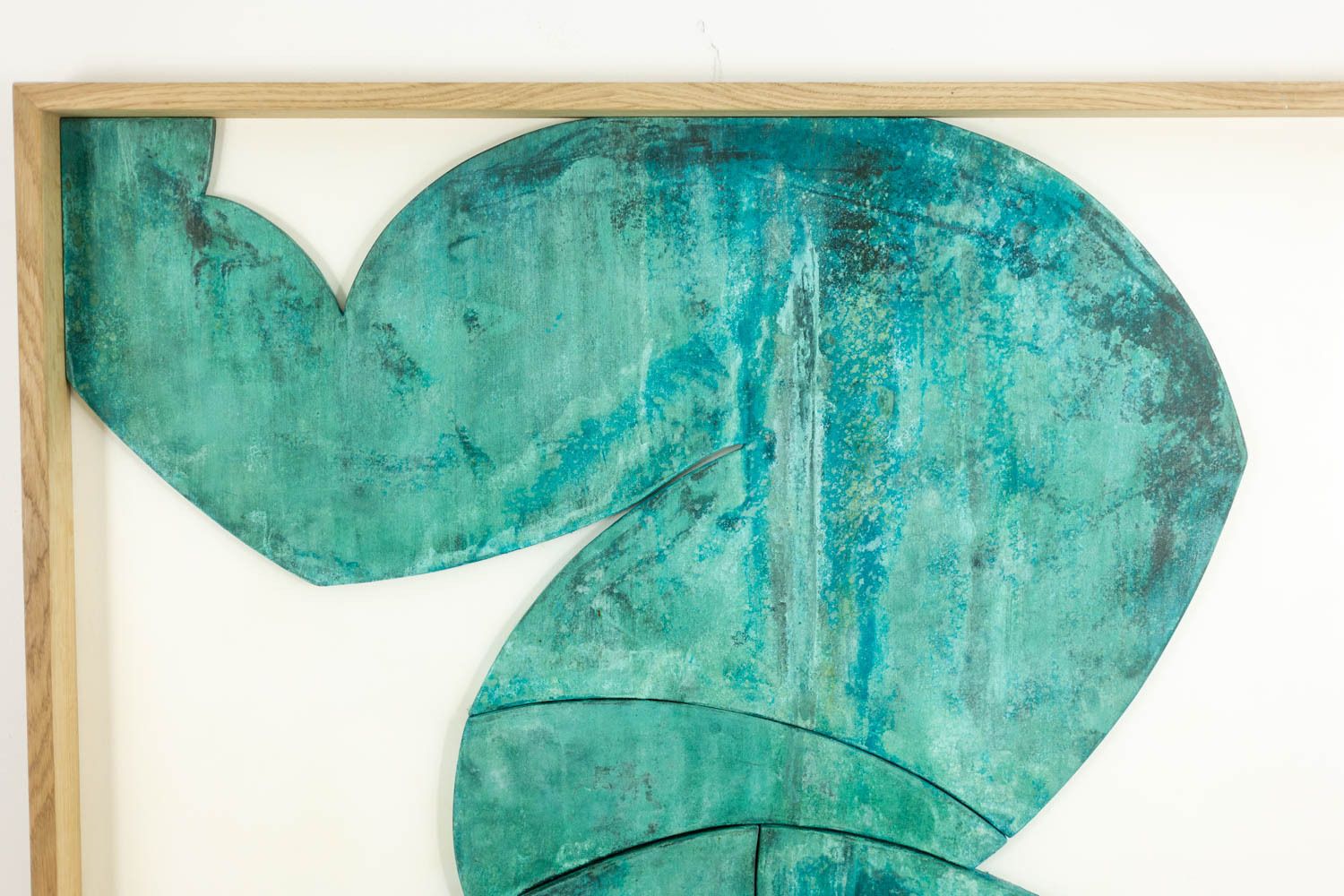 'The Twins', Bas Relief Framed In Oak Wood And Patinated Copper photo Art
