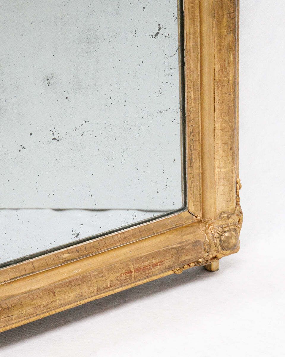 19th C Louis Philippe Mirror With Grapevine Crest photo vintage