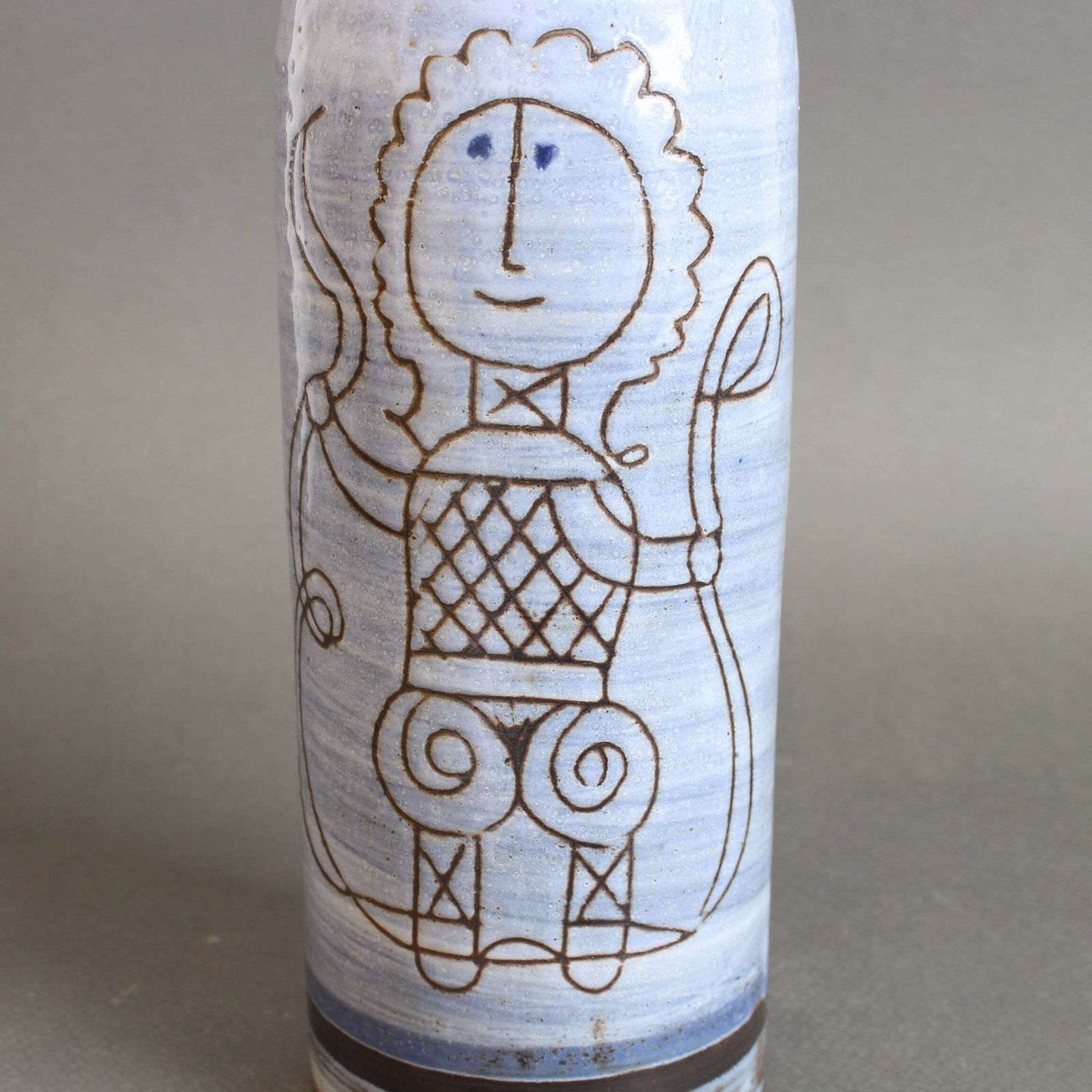 Mid Century French Ceramic Vase By Michel Barbier (Circa 1960s) photo vinterior