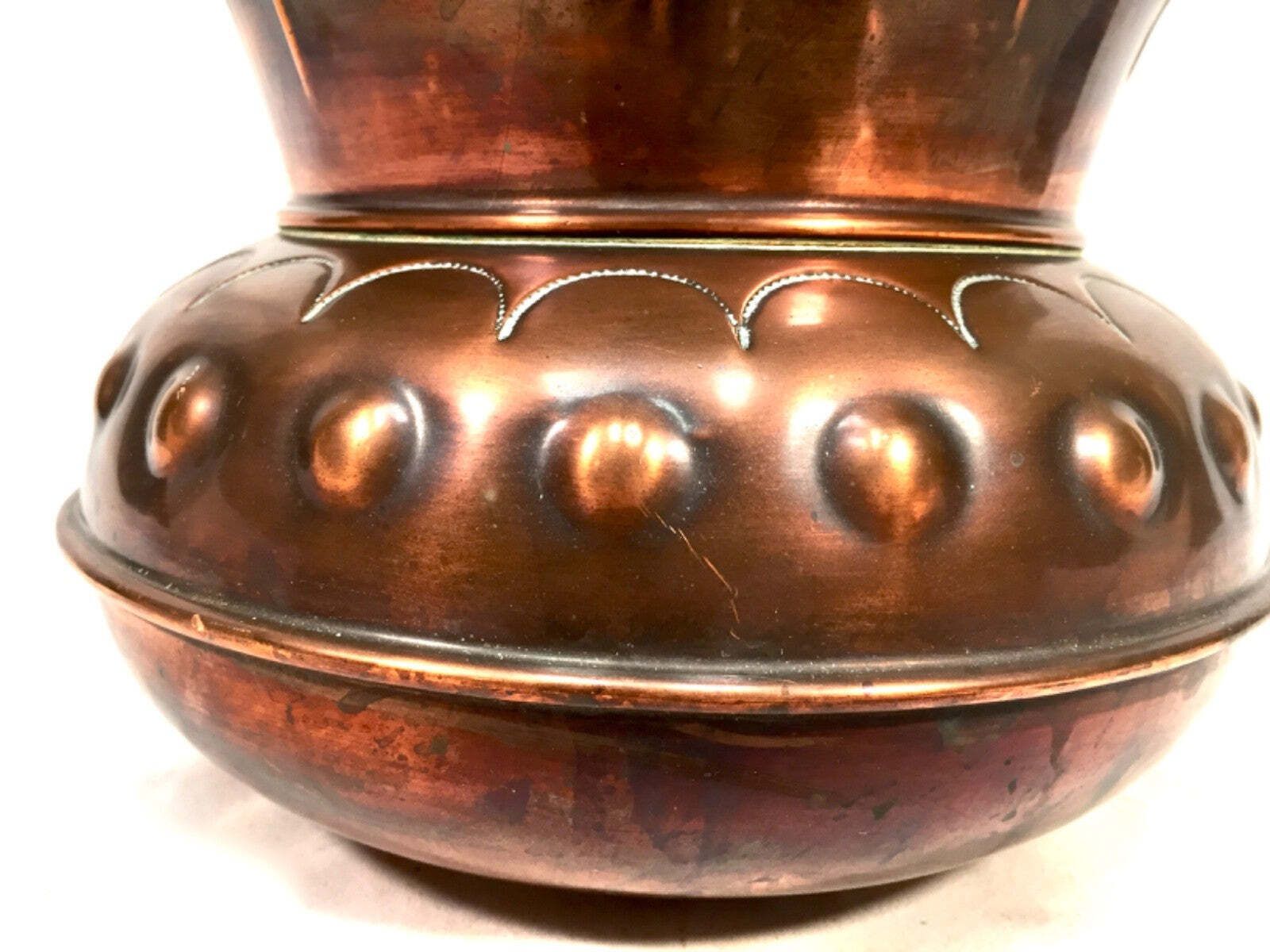 Antique Art Nouveau Copper Planter / Plant Pot / Jardiniere / Arts & Crafts photo for sale