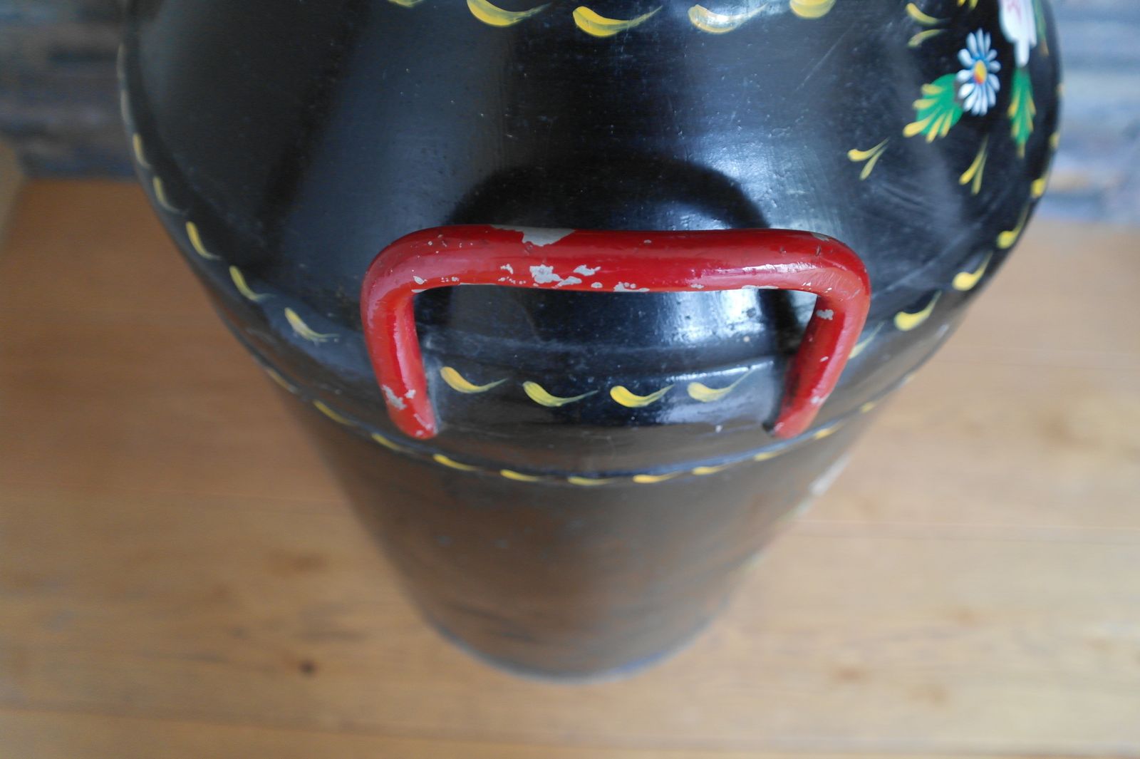 Large Bargeware Milk Churn Handpainted In "Castles & Roses" Traditional Design, 1958 Grundy 10 Gallon Churn. photo buy