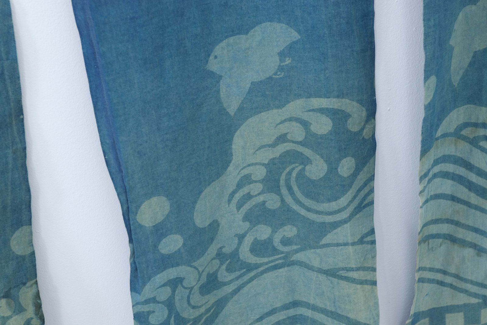 Textiles Early 20th Century Indigo Dyed Japanese Noren Curtain photo