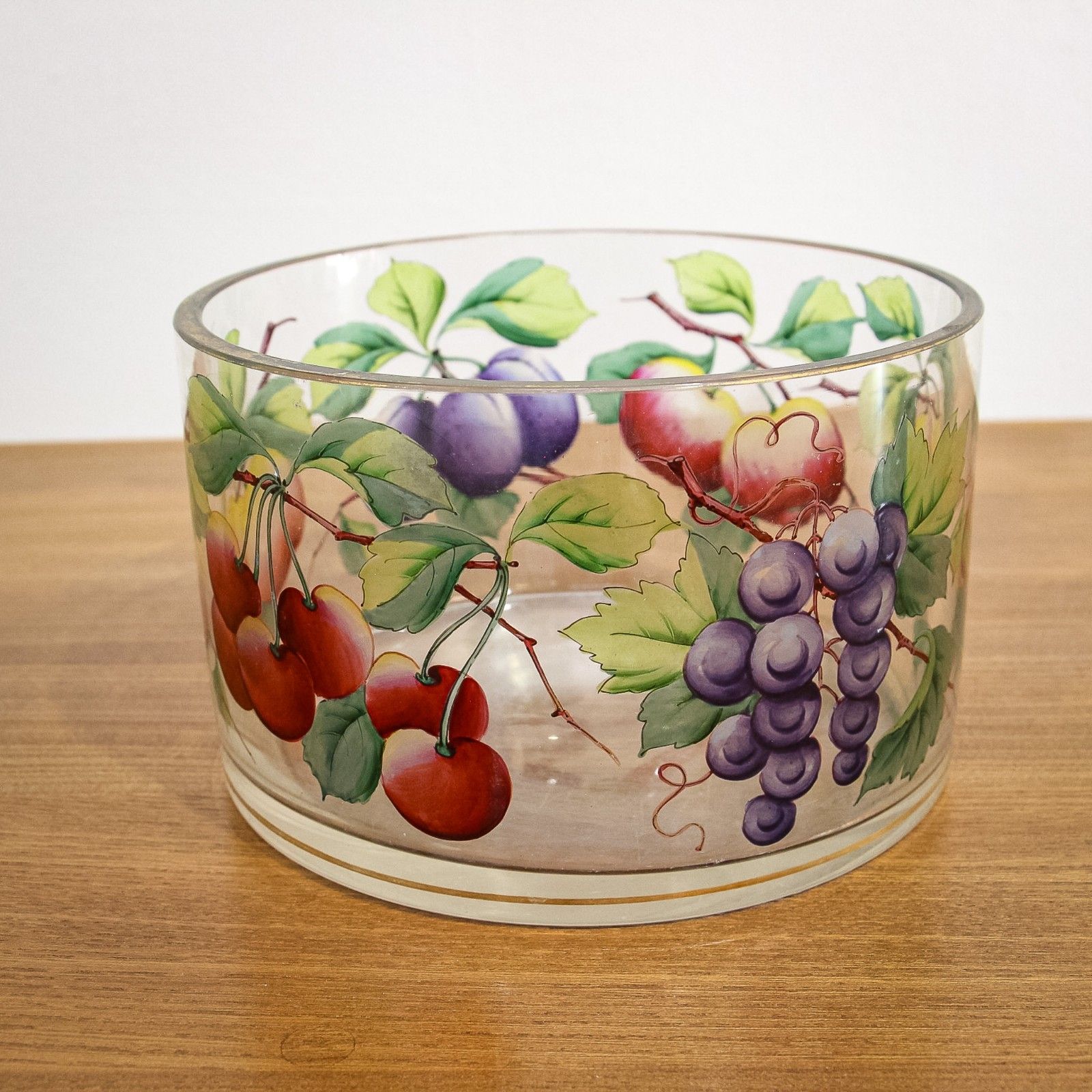 Webb Corbett Glass Bowl With Painted Fruit photo 100.0