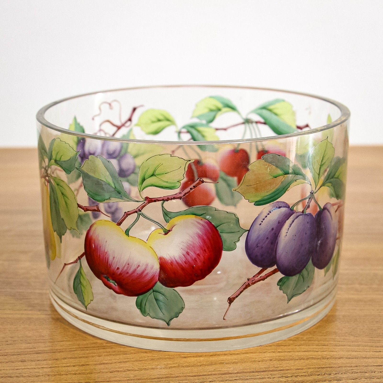 Home Decor Webb Corbett Glass Bowl With Painted Fruit photo