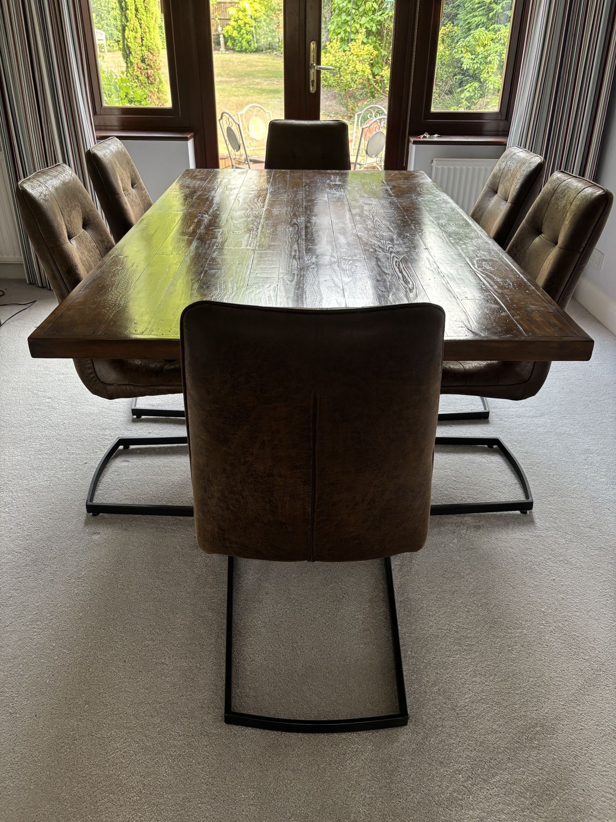 Houston Brooklyn Fixed Top Dining Table And Six Chairs