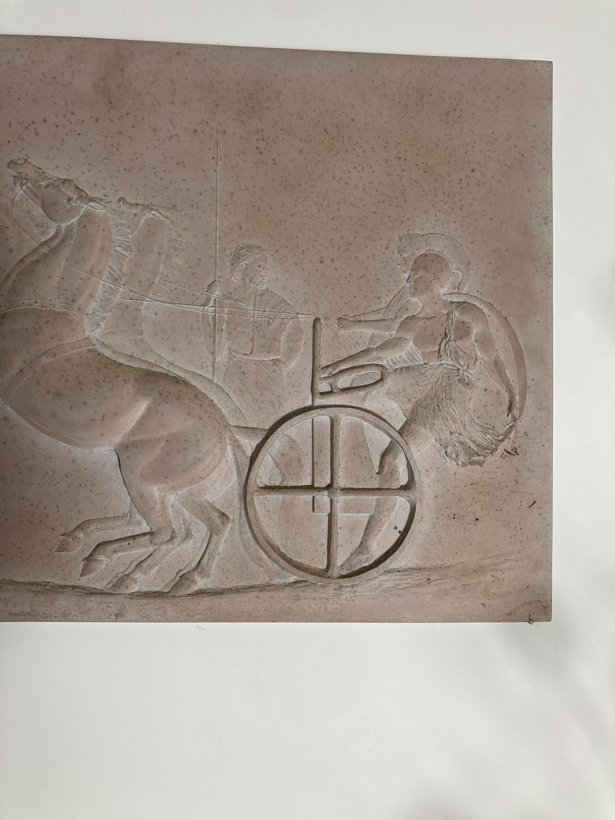 Roman Greek Plaster Frieze Chariot Driver And Horses Competing An Aphobates Contest Athens photo furniture
