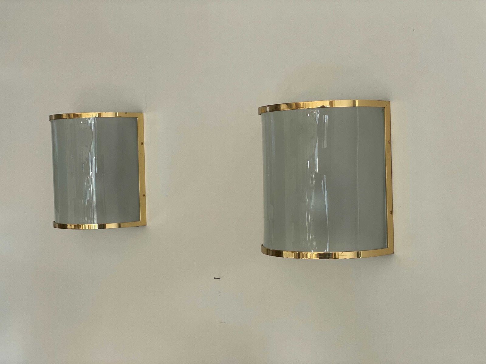 Brass And Glass Exclusive Pair Of Sconces By San Juan Despi Barcelona By S.A. Metalarte, 1960s, Spain photo furniture