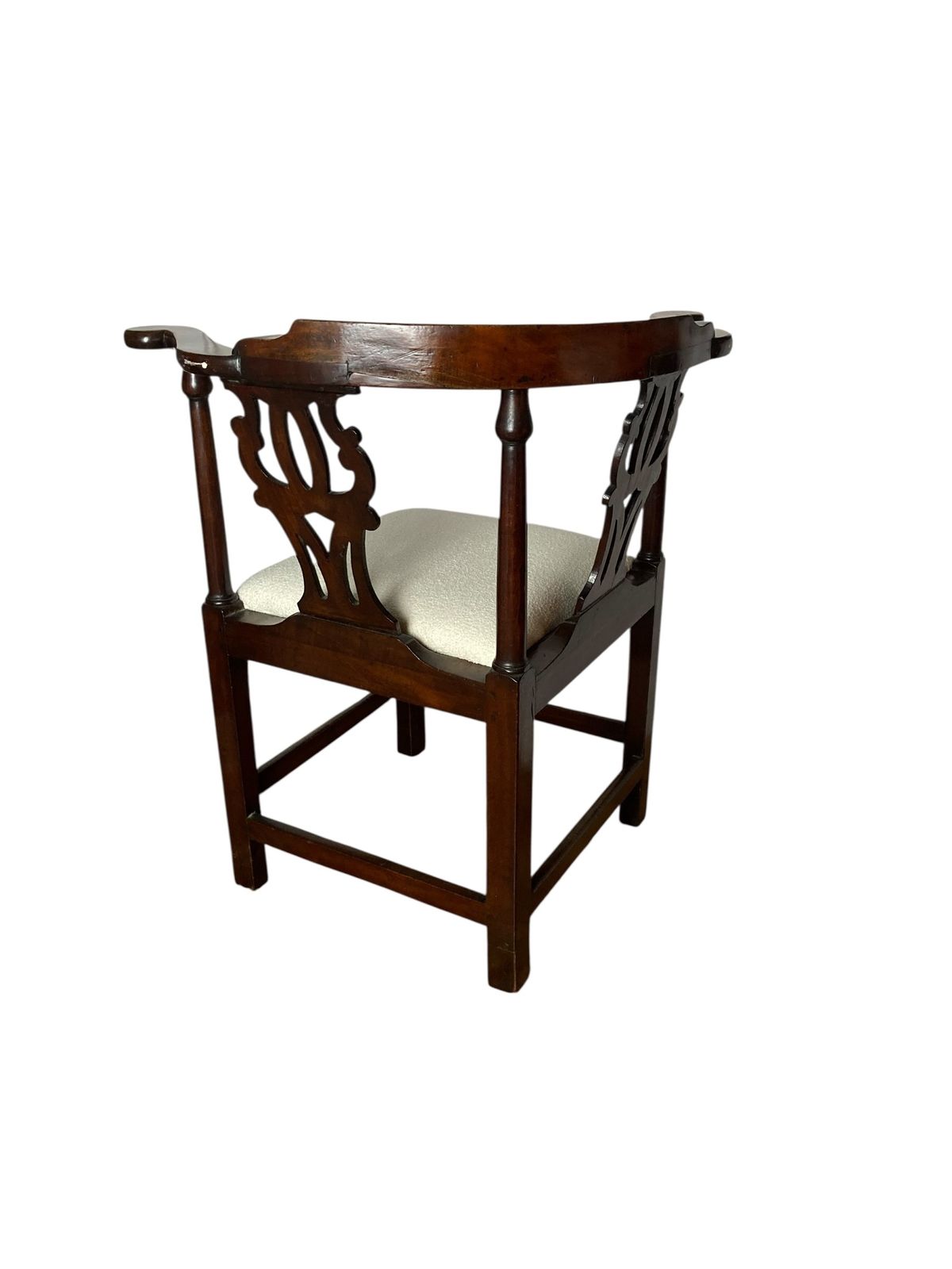 George III Mahogany Smoker's Bow Corner Chair photo furniture