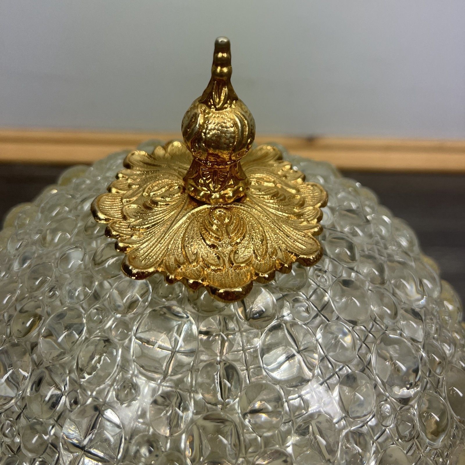 Vintage Plafonnier Crystal Ceiling Light Vintage Flush Mount Lamp Lot 4040 photo buy