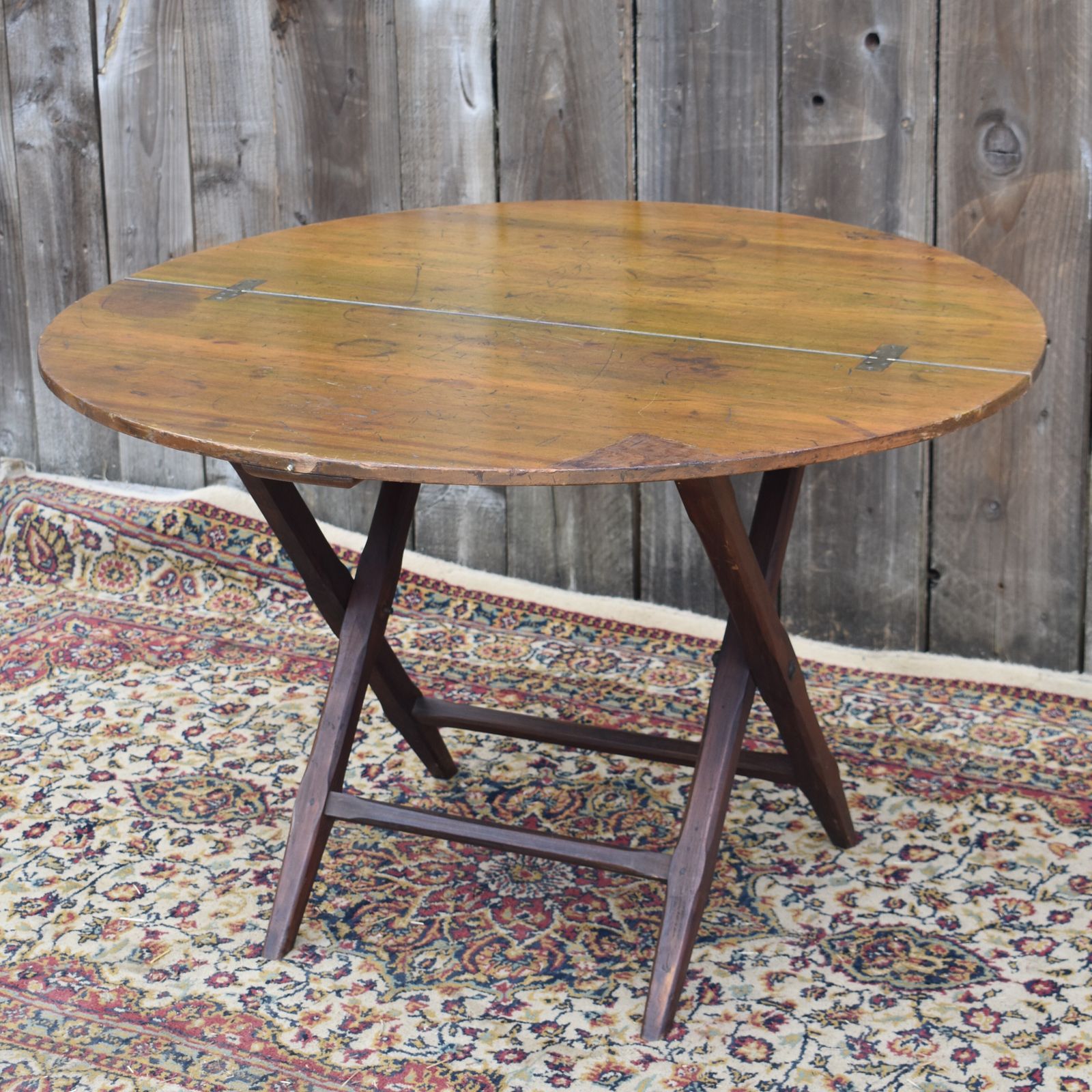 375.0 Antique Victorian Thornton & Herne London Folding Travel Coaching Campaign Table photo