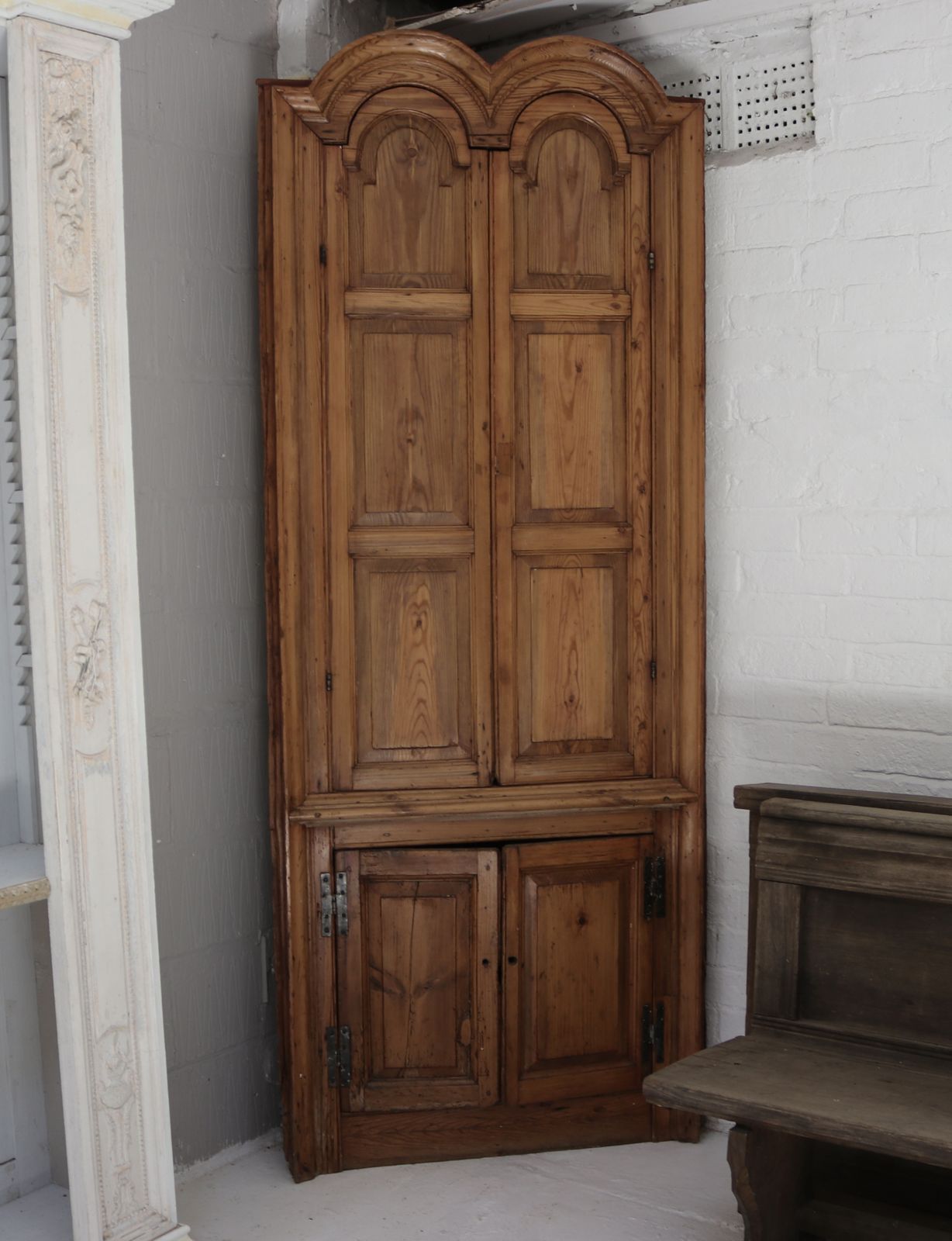 Stunning Stately Home Tall Antique Pine Corner Unit photo furniture