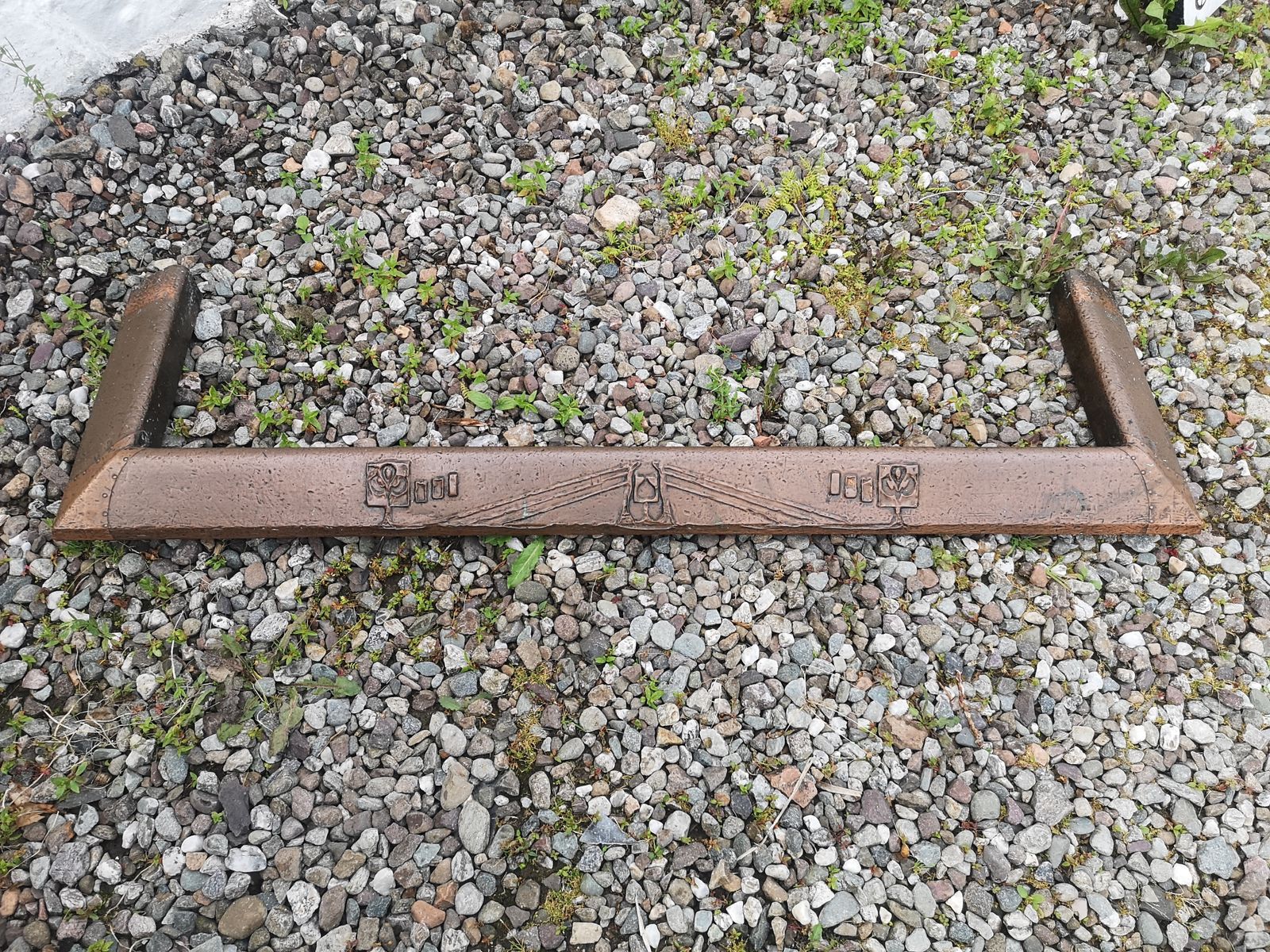 Art Deco Mackintosh Style Copper Fire Place Kerb Style Fender photo furniture