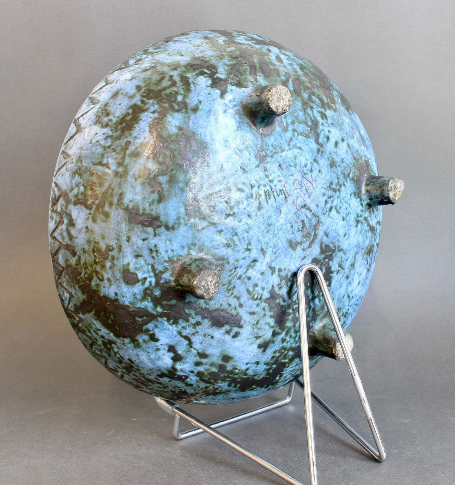 Vintage French Ceramic Decorative Bowl By Jacques Blin (Circa 1950s) photo vinterior