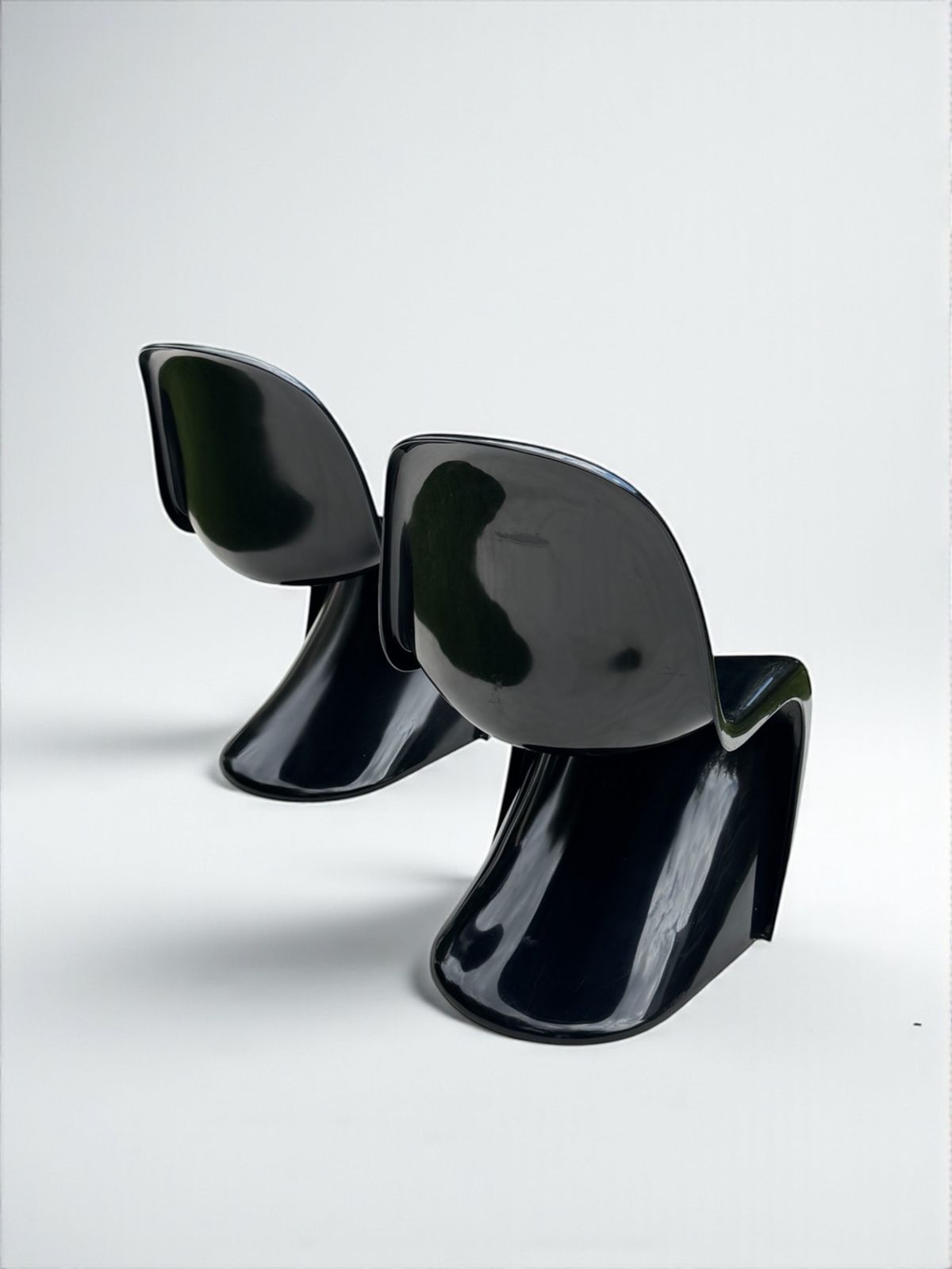 Set Of 2 Panton Verner Fibreglass S Chairs For Herman Miller, W. Germany 1971 photo vintage
