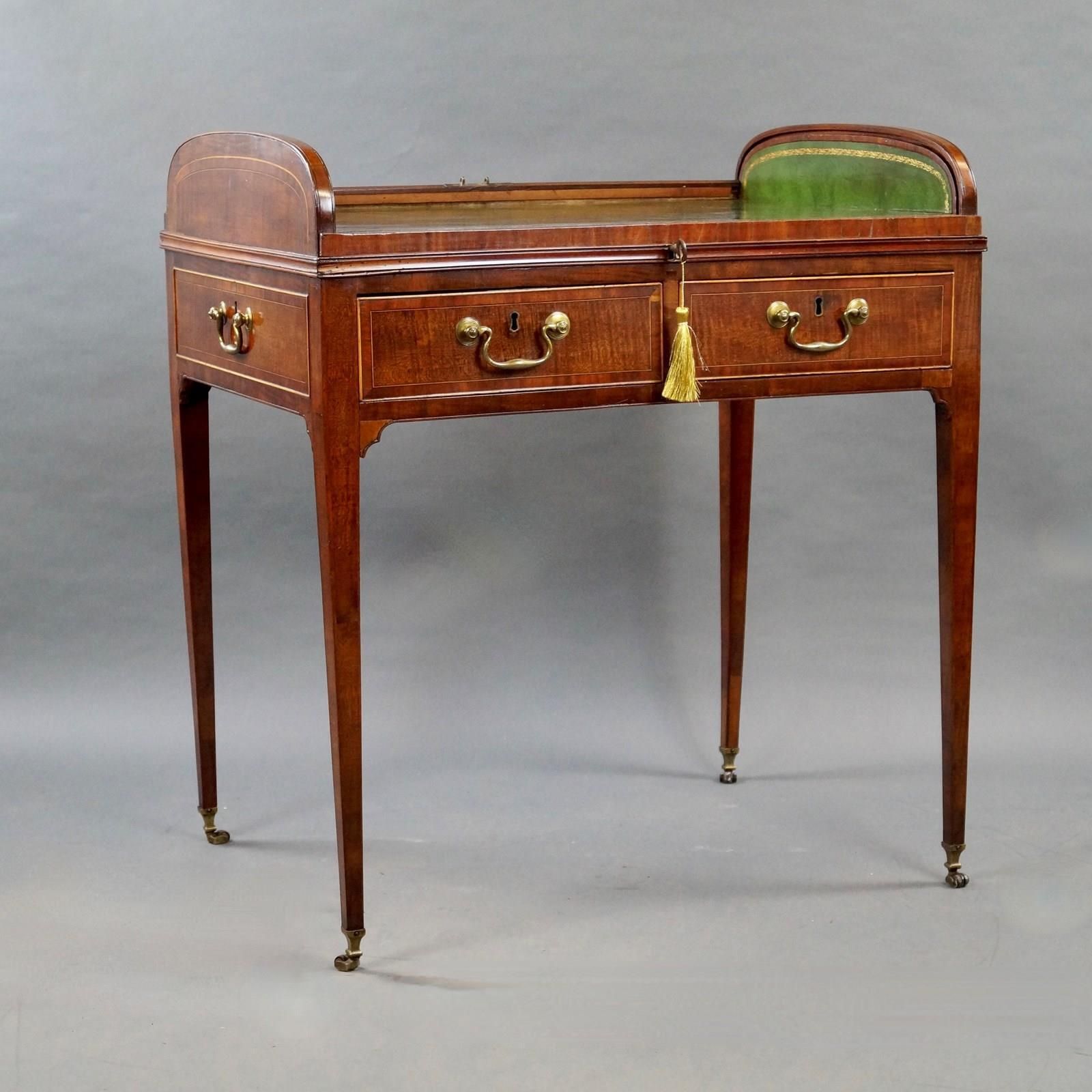 A Rare George III Tambour Desk photo vinterior