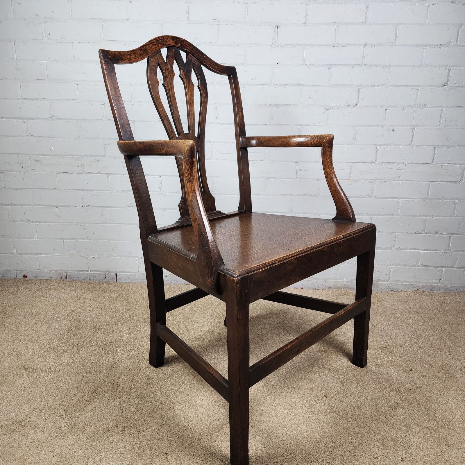photo for sale Georgian Oak Carver Chair