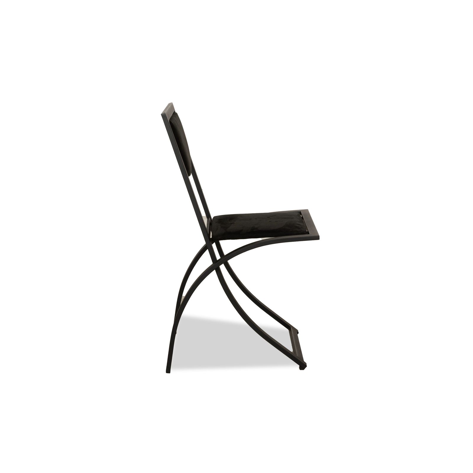 Mobilier Lot de 4 chaises KFF Sinus en tissu noir photo