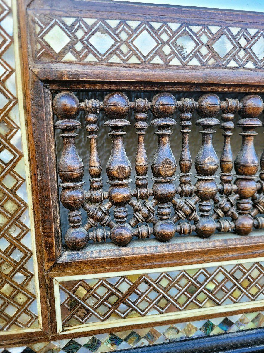 G Parvis, Console + Mirror In Marquetry, 19th Century photo Furniture