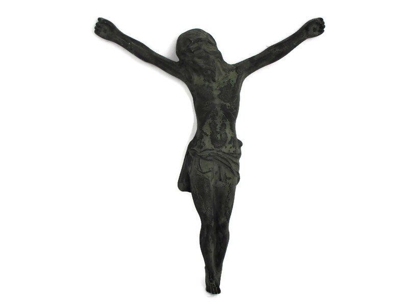 Gorgeous Antique Brass Bronze Corpus Jesus Christ Church 19th 20th Century 22.83