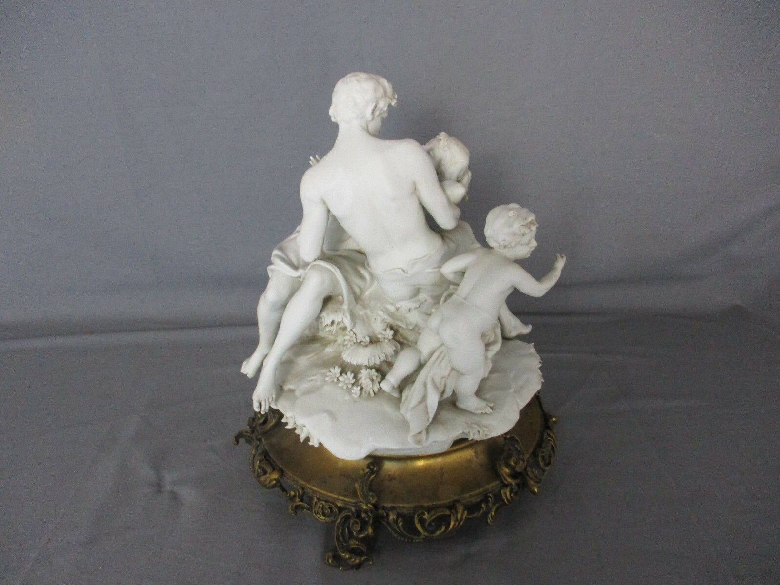 photo for sale Large Porcelain Statue Figurine  Porcelain  Bisque  Couple Eros Vintage Gorgeous