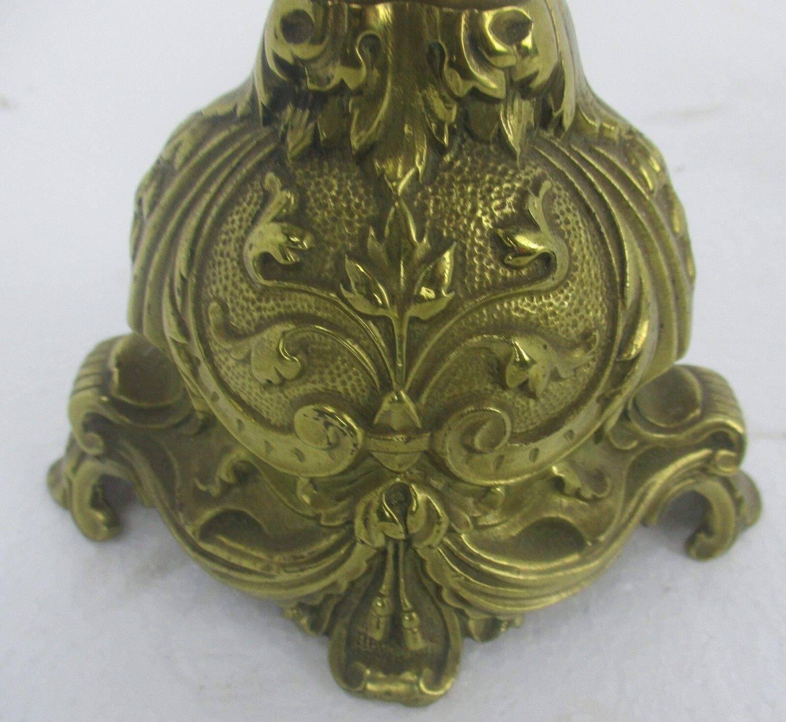 Gothic Brass Ornate Embossed Candle Holder Stick Candelabra 5 Arm Faces photo 223.0