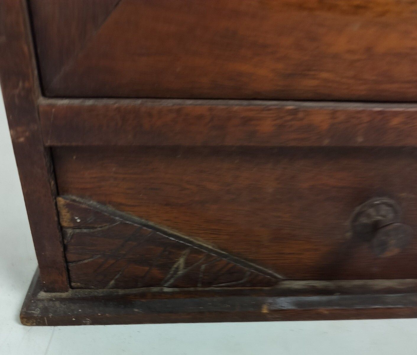 Antique Medicine Apothecary Pharmacy Cabinet Carved Wood  Beveled Glass, Shaving photo vinterior