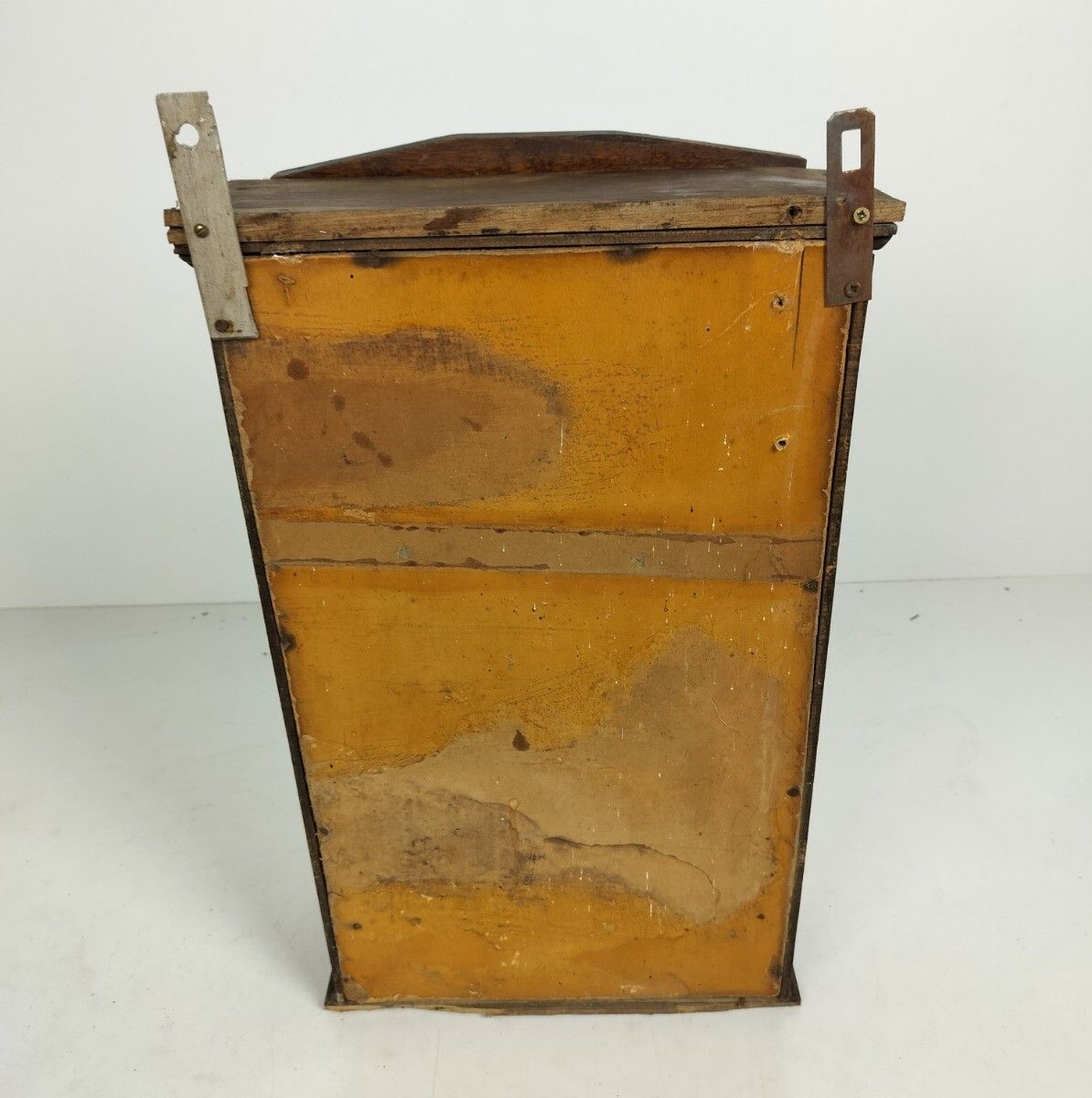 Furniture Antique Medicine Apothecary Pharmacy Cabinet Carved Wood  Beveled Glass, Shaving photo