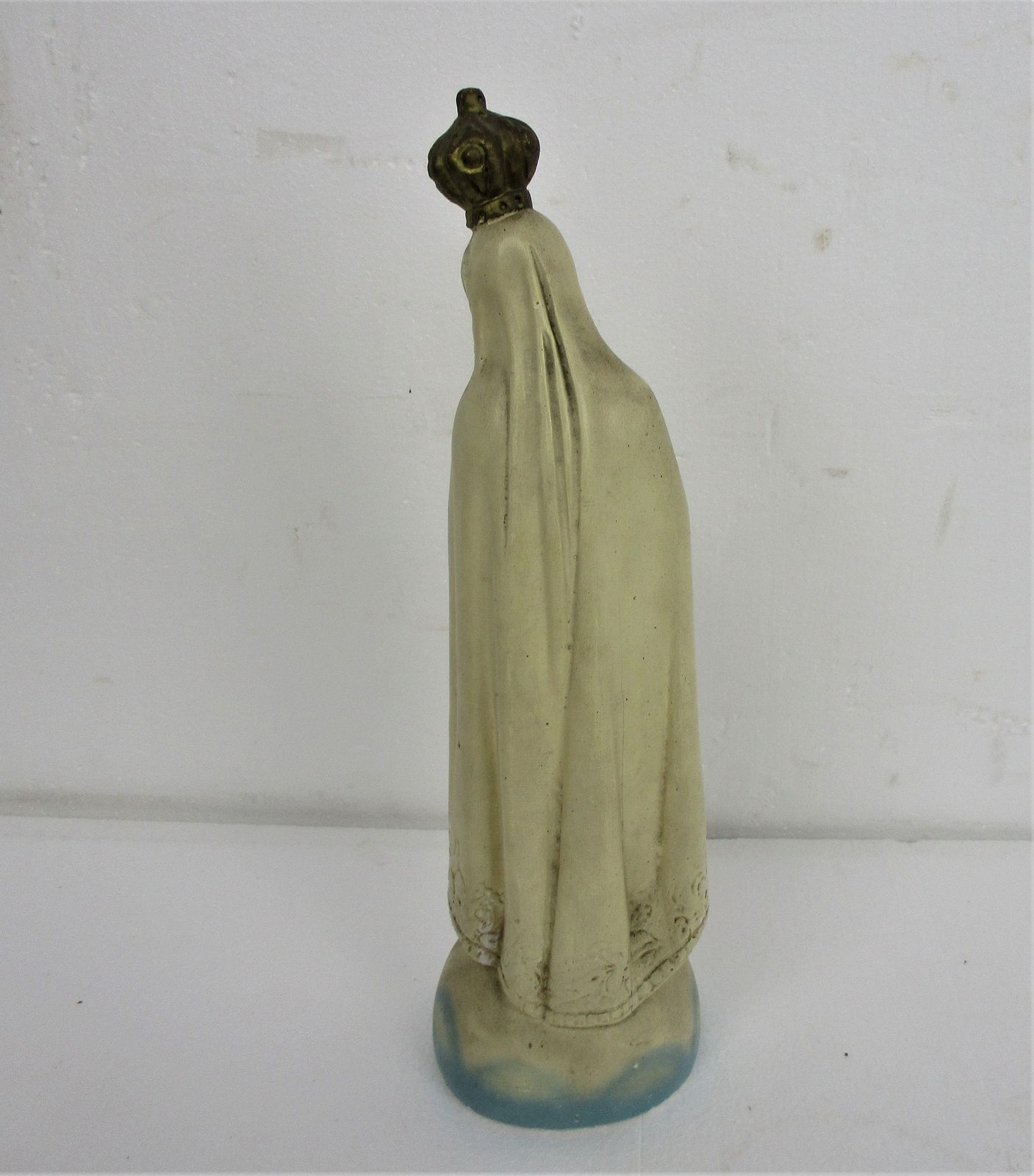 Vintage Our Lady Fatima Statue Plaster Portugal Lovely Htf Collector 17.91" photo buy