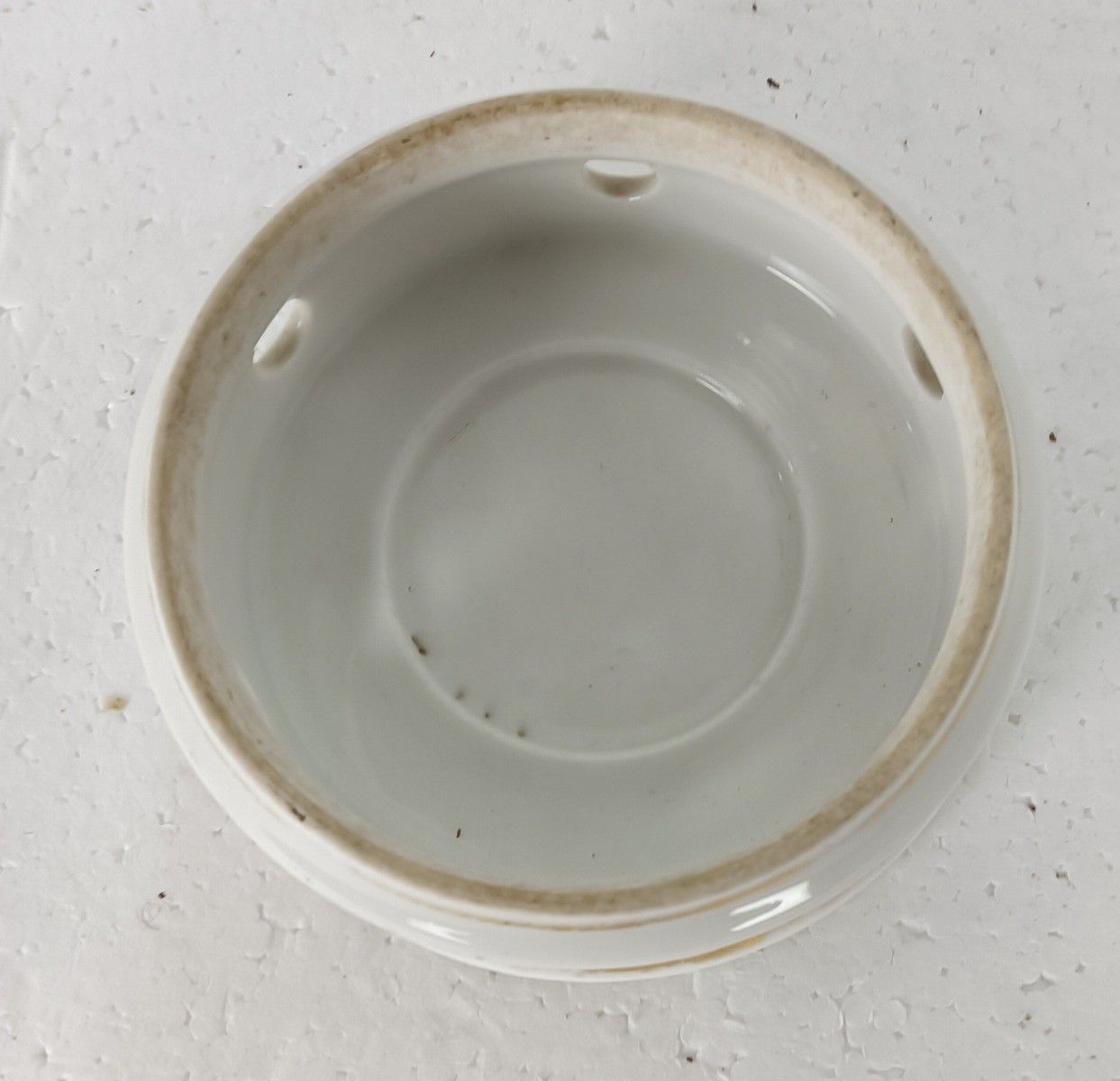 487.0 Antique  Porcelain Teapot Veilleuse Tea Warmer Nightlight Marked D.F. Hand Paint photo
