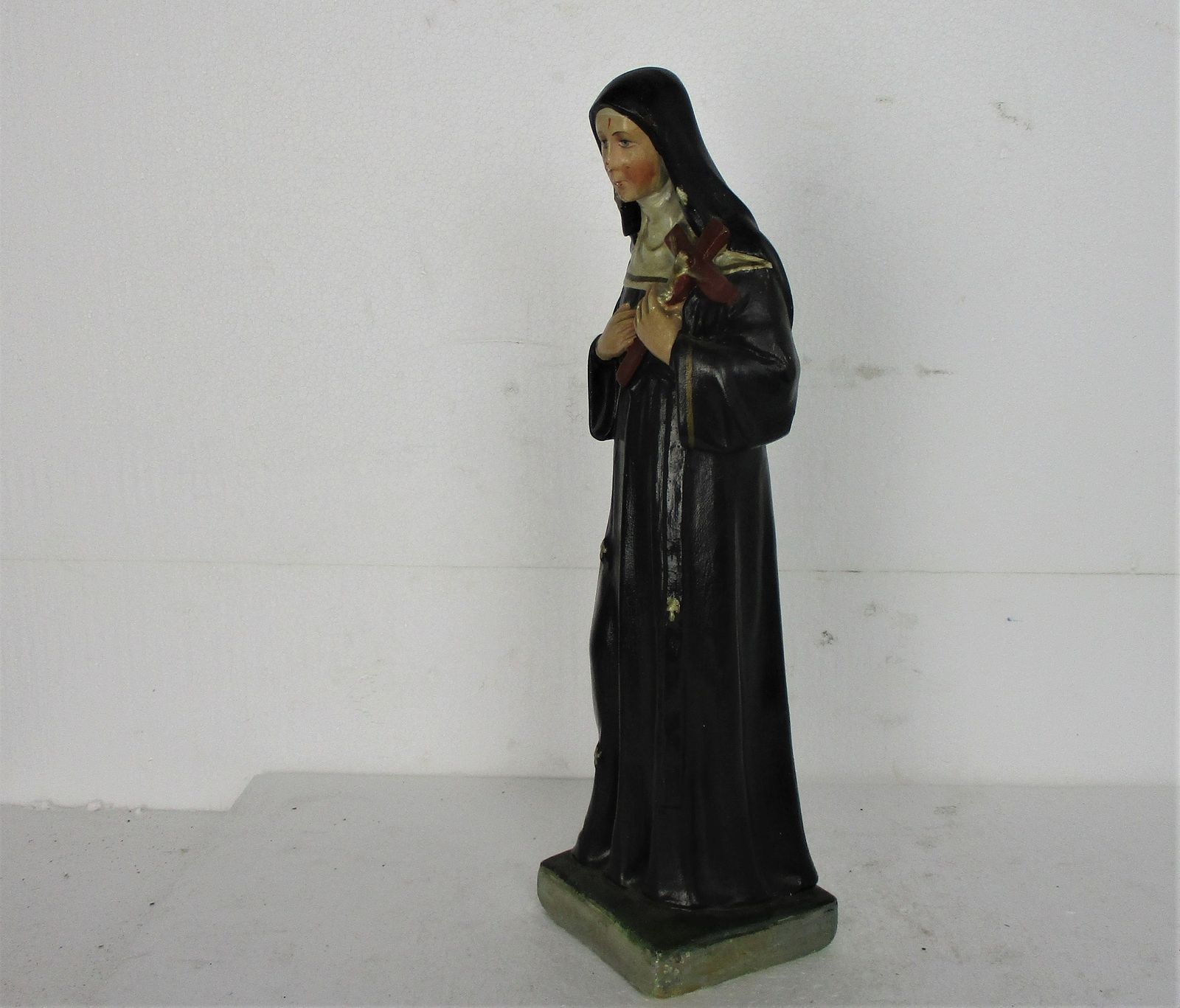 Htf Statue St Saint Rita Of Cascia Plaster Patroness Impossible Causes Bees 15.9 photo 126.0