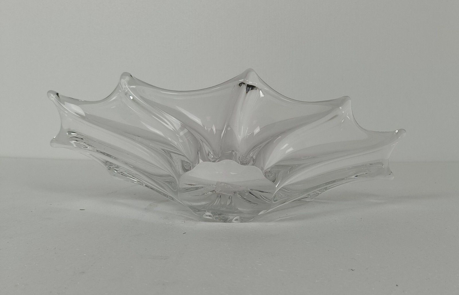 Daum Crystal Bowl Dish Centerpiece France Hand Made Vintage Small Gorgeous photo 223.0