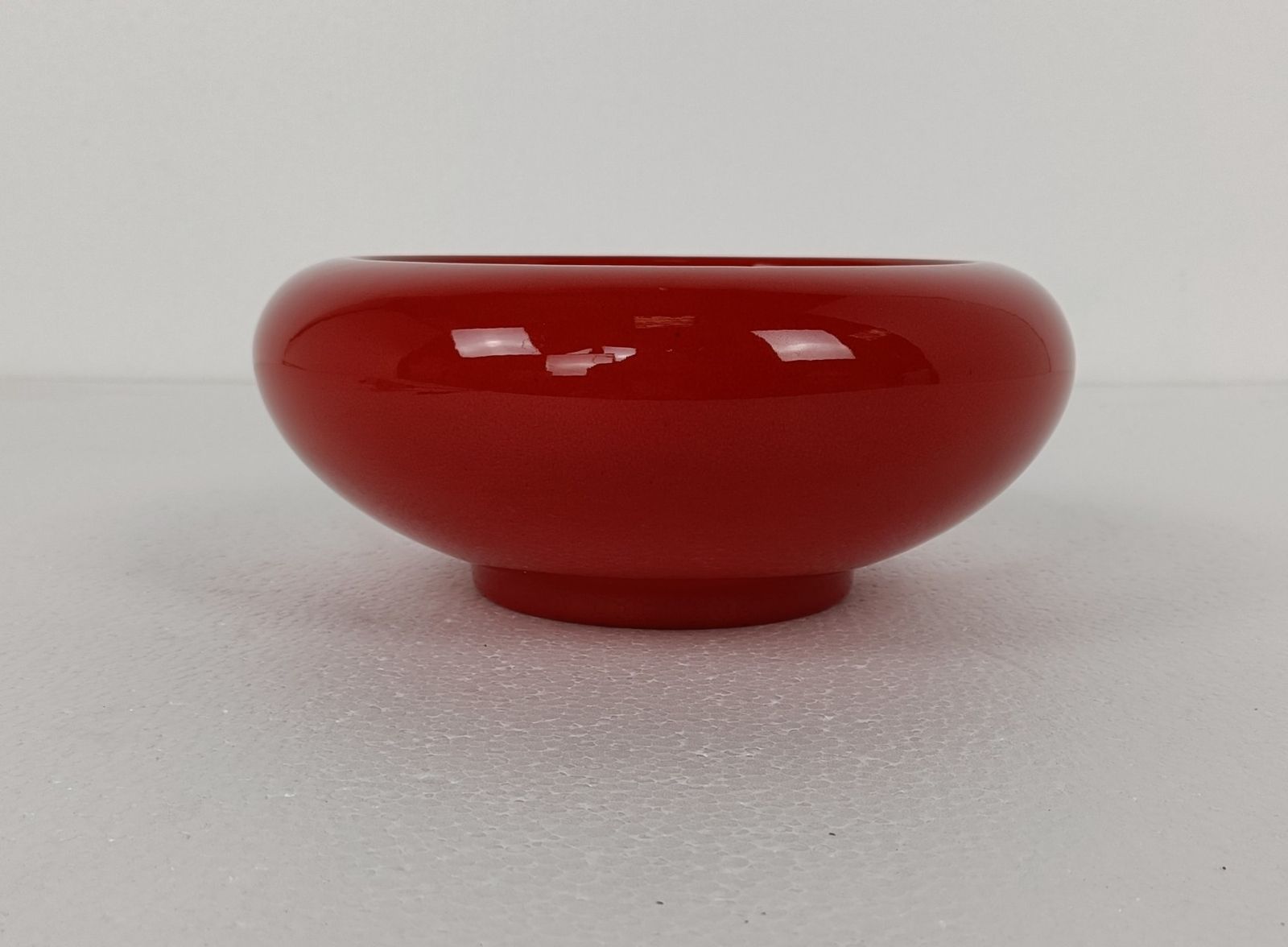 Pino Spagnolo For Sicart Italy, 1960/70's Space Age Dish Bowl Collector Red Ce photo for sale