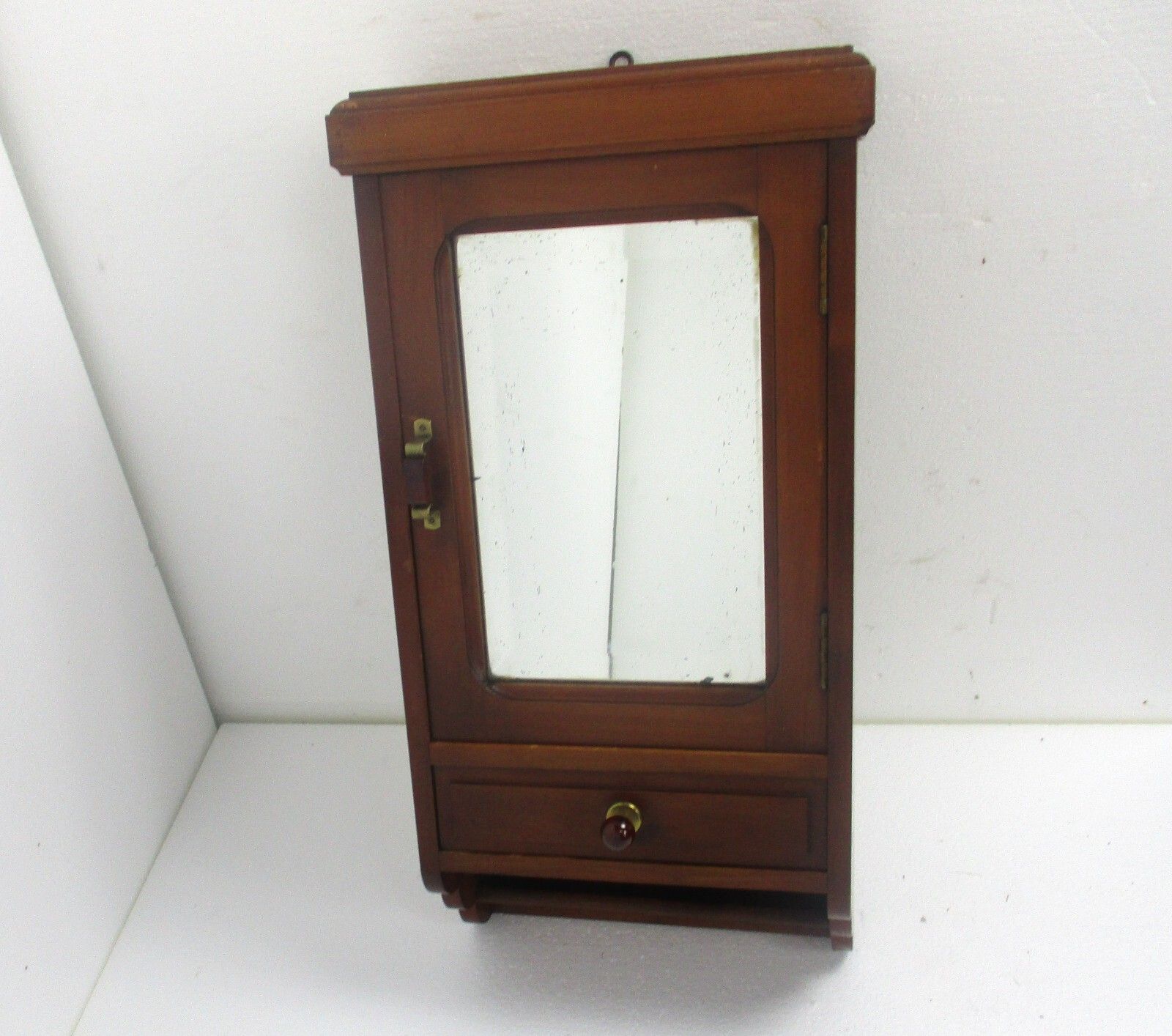 Large Apothecary Bathroom Medicine Kitchen Cabinet Wood Barn Style Beveled Glass photo furniture