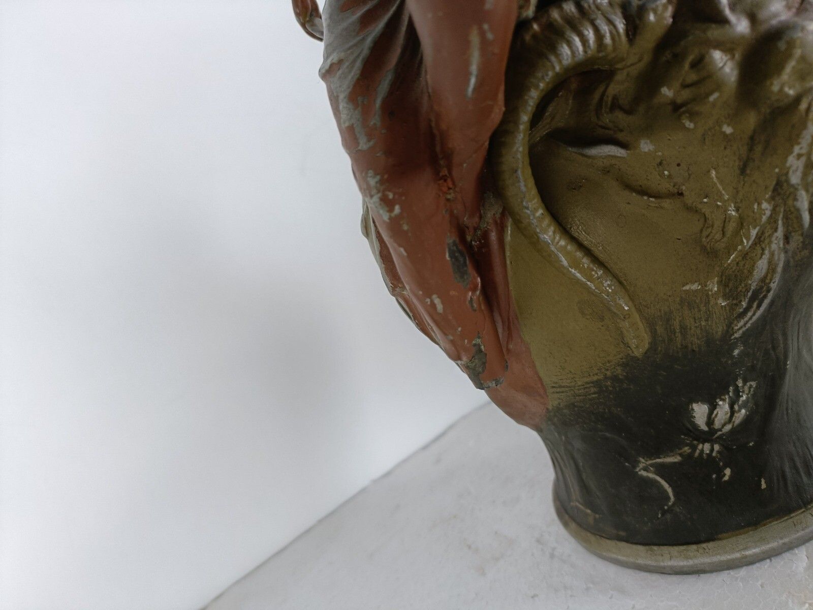 photo furniture Pair Art Nouveau Vases Figurines Mythical Satyr Seducing Lady Bronze Patinated A