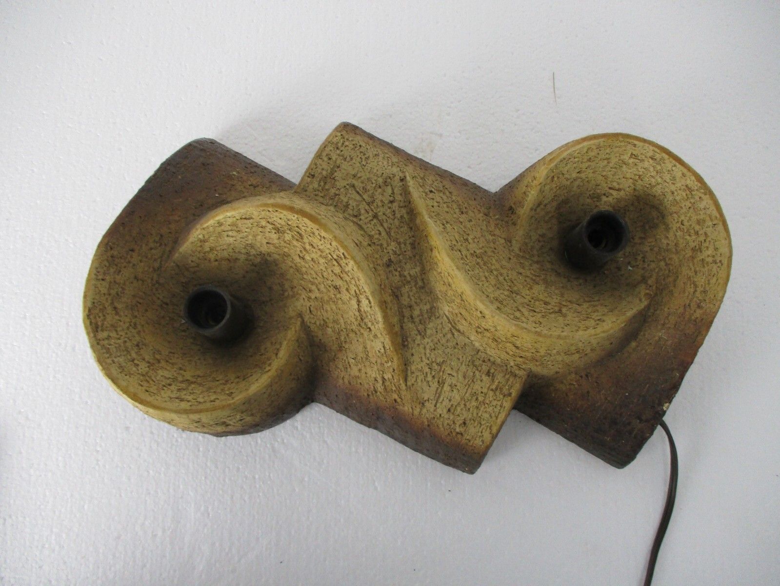 Wall Mounted Light Sconce  Brutalist Retro Lamp Earthenware Stoneware Dutch Wow photo Lighting