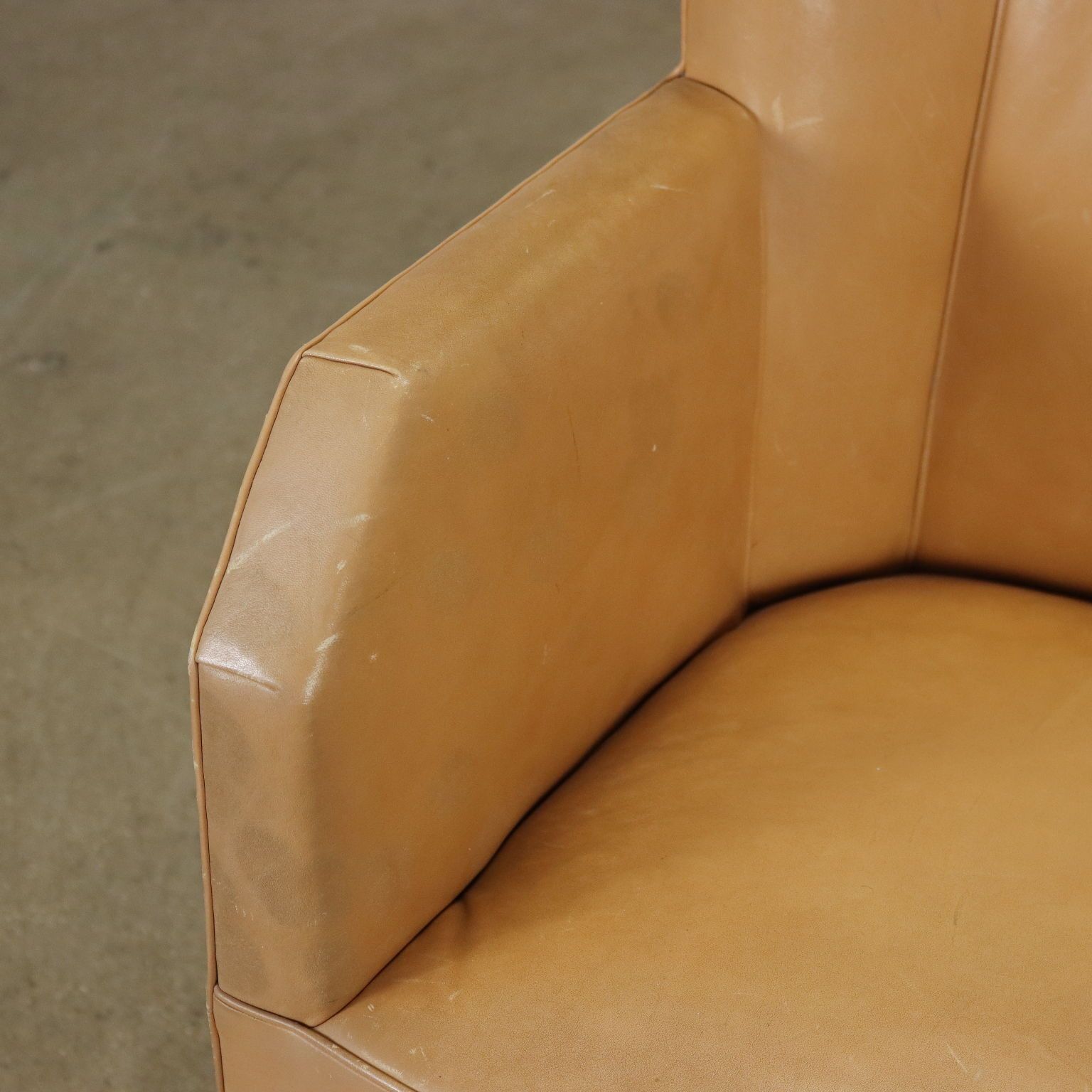 Armchair Leatherette Italy 1930s 1940s photo Furniture