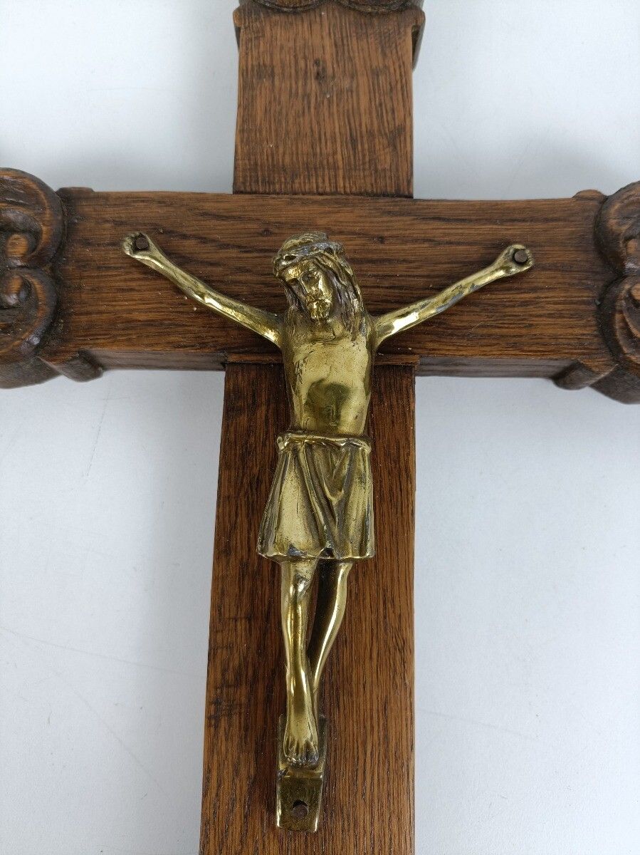 photo furniture Ornate Hand Carved Wooden Hanging Crucifix Cross Christianity Vintage Jesus Chri