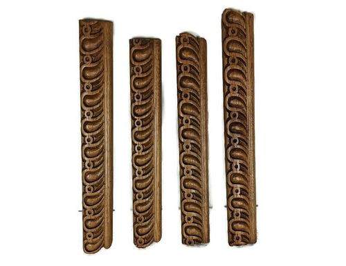 Set Of 4 Trims Corbels Pediments Carved Ornate Wood Reclaimed Antique Salvaged A