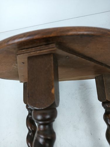 Barley Twist Wooden Side Wine Table Two Tier Pedestal Plant Bonsai Stand Farmhou photo 211.0