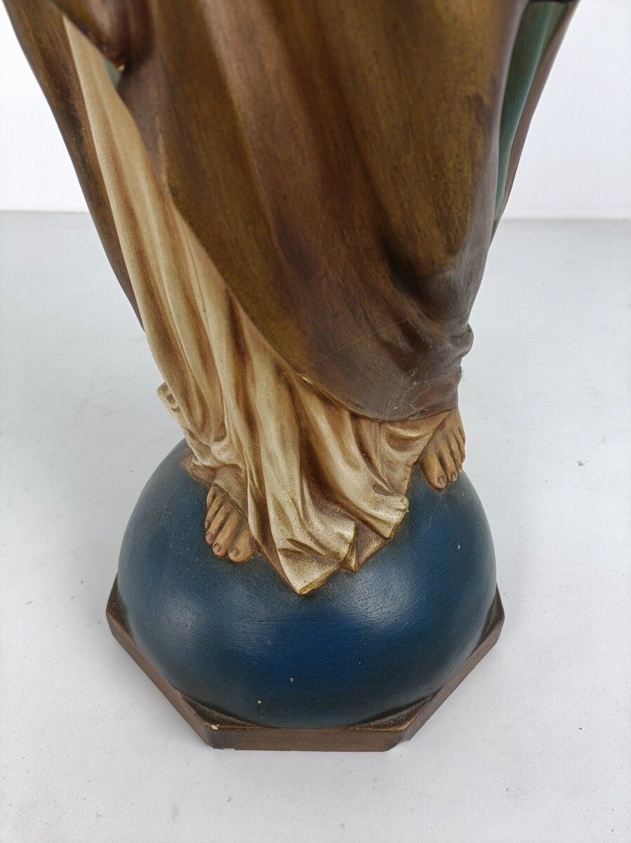 Large Gorgeous Statue Jesus Christ Neo Gothic Antique Holy Heart Open Arms Plast photo 810.0