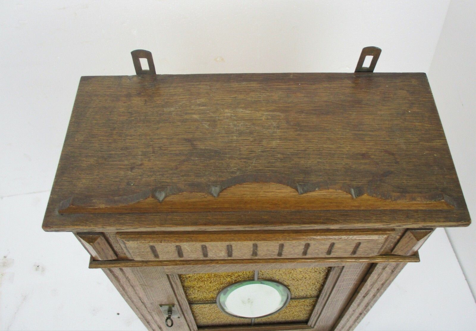 Kitchen Apothecary Bathroom Pharmacy Cabinet Amber Bubbled And Leaded Glass photo vinterior