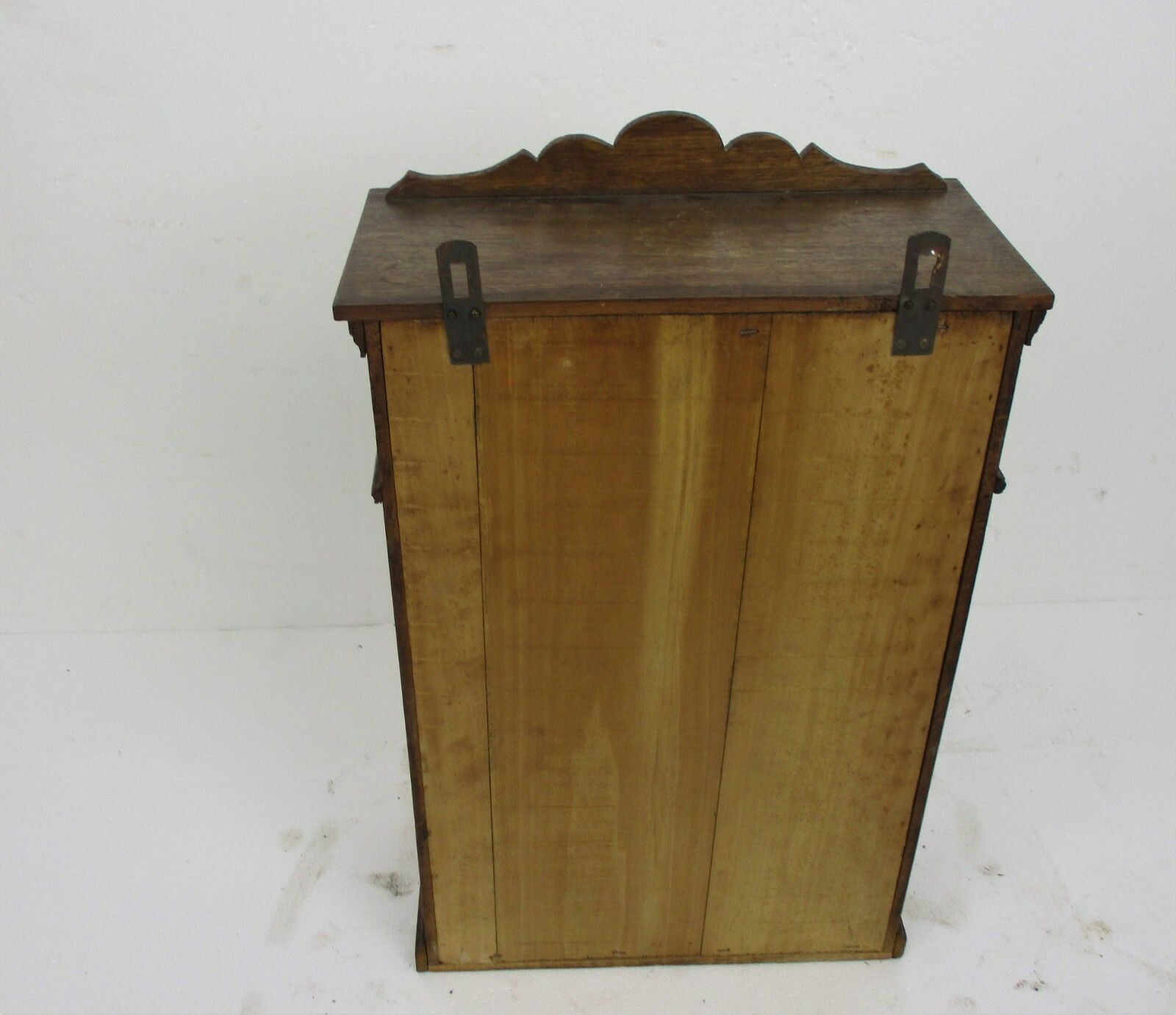 photo furniture Kitchen Apothecary Bathroom Pharmacy Cabinet Amber Bubbled And Leaded Glass