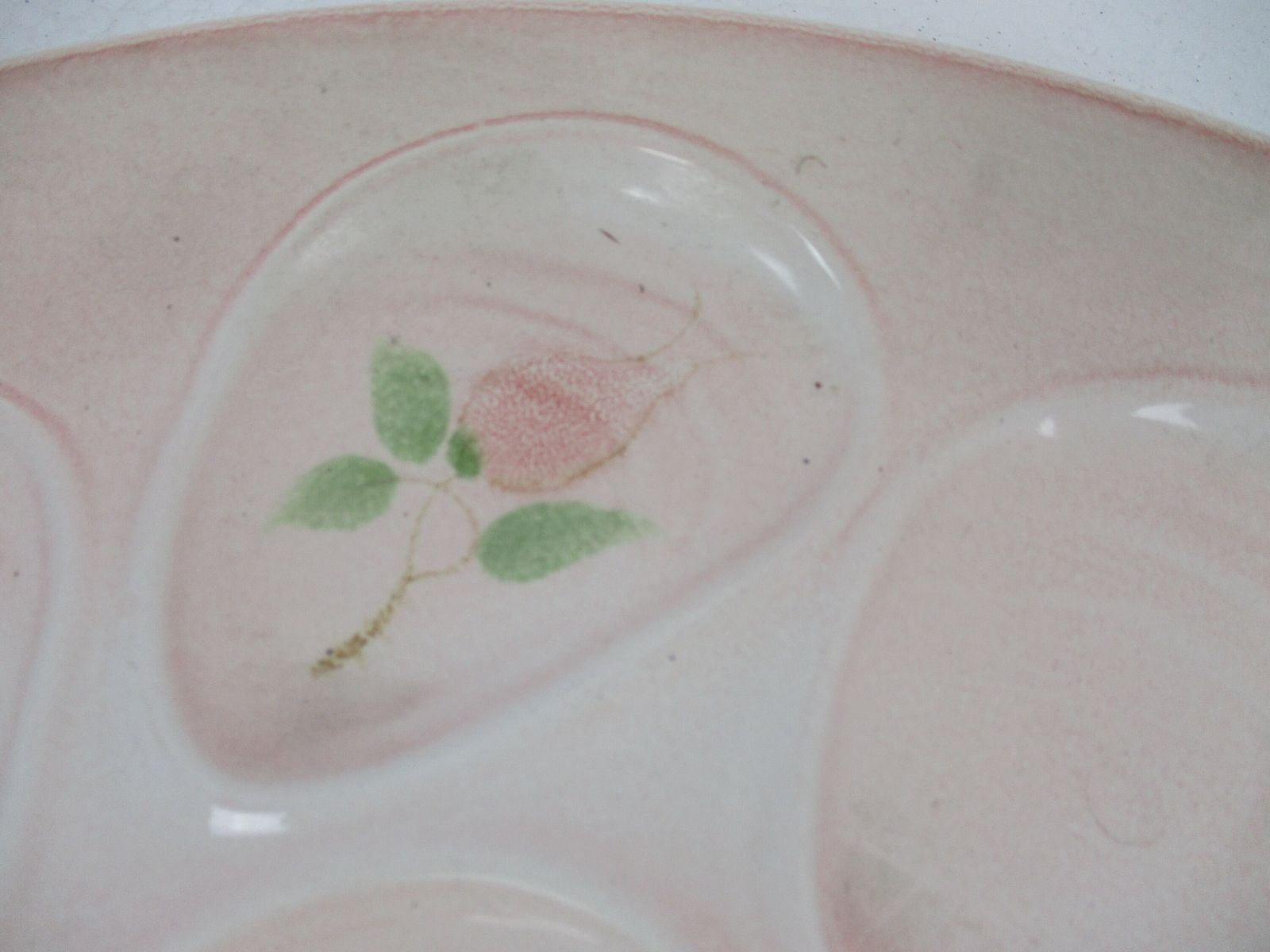 Large French Oyster Serving Plate Faience Ceramic Majolica Pink Marked France Po photo for sale