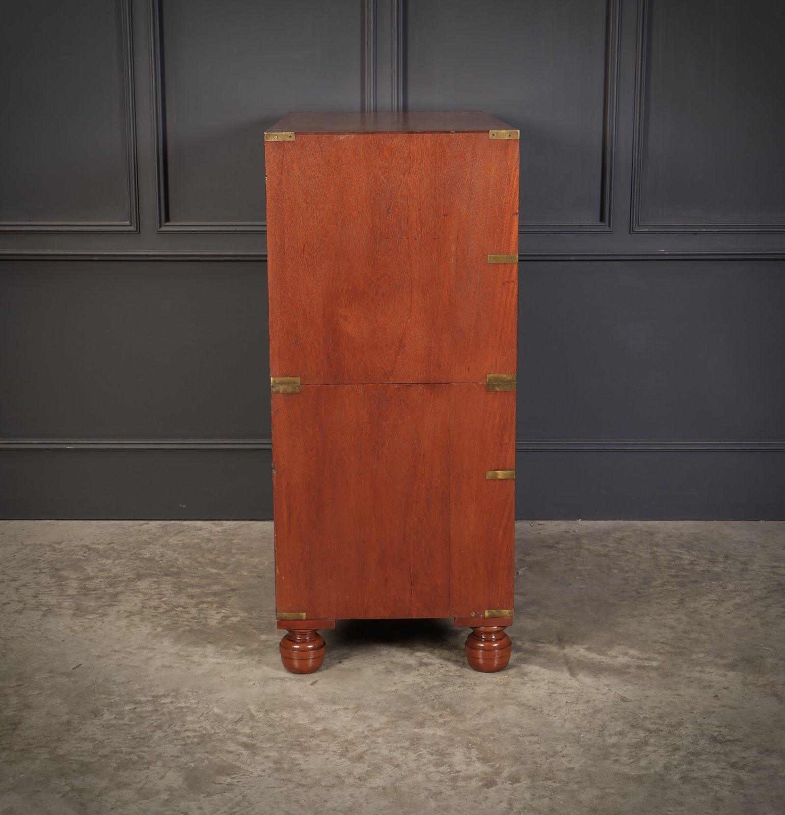 photo furniture Genuine Victorian Teak Military Secretaire Chest