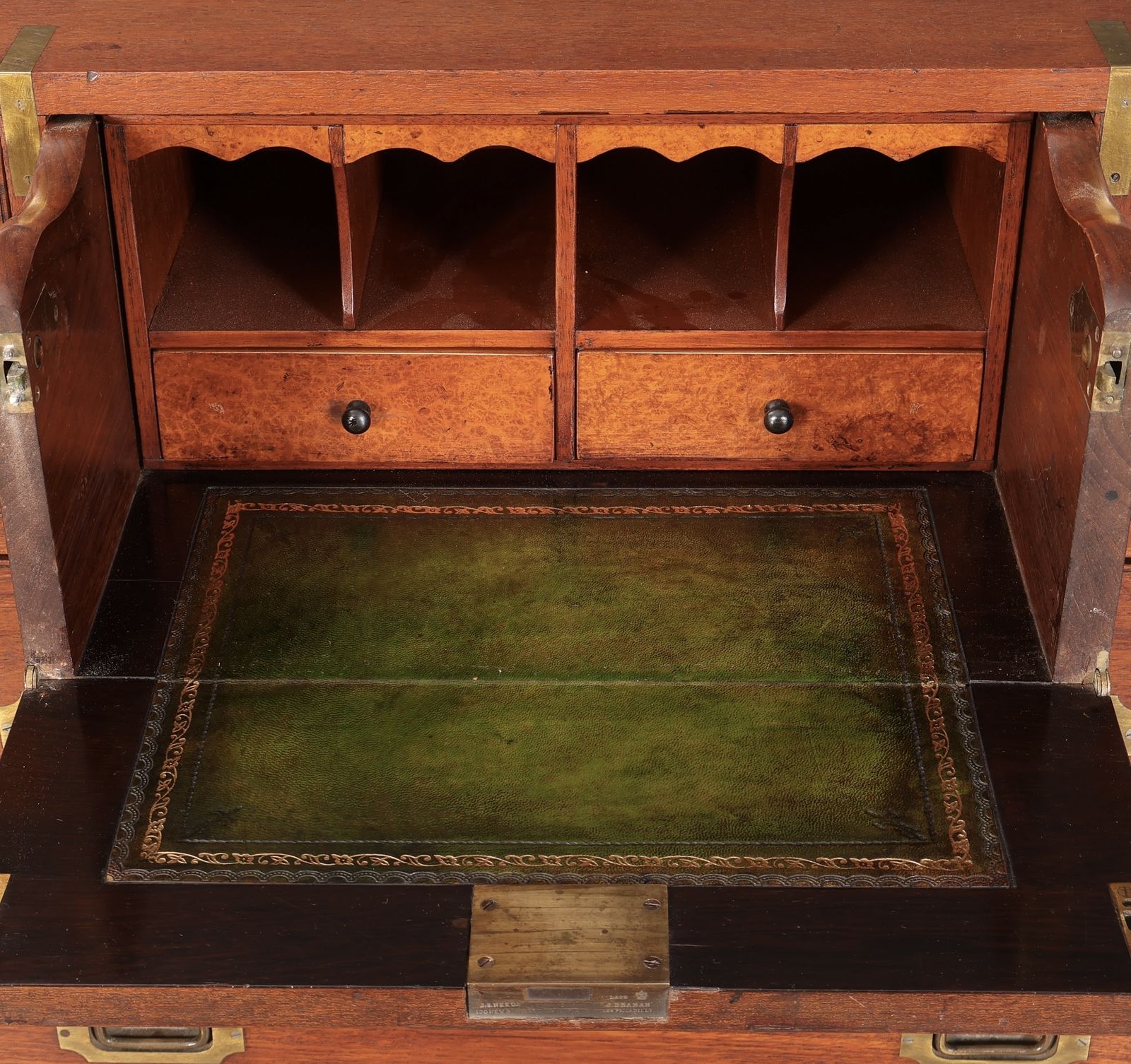 photo for sale Genuine Victorian Teak Military Secretaire Chest