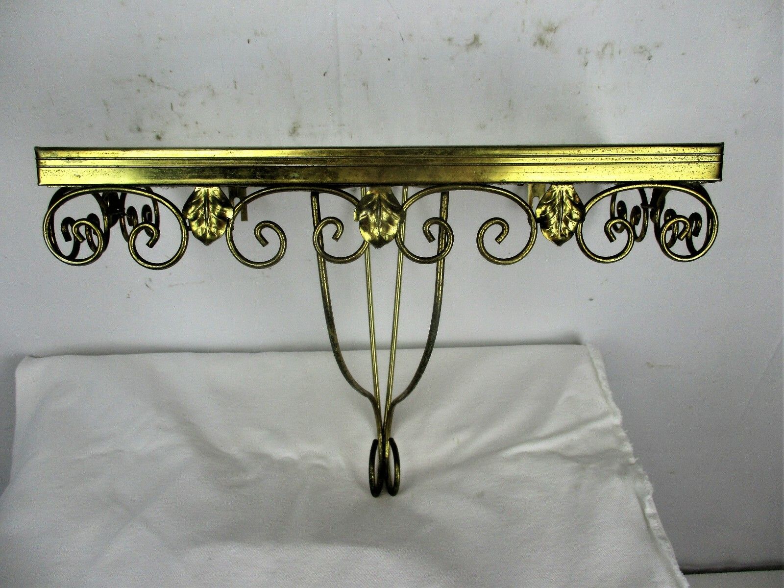 Maison Deknudt Demi Lune Console Top Brass Ornate Mirror Hollywood Regency Set photo 594.0