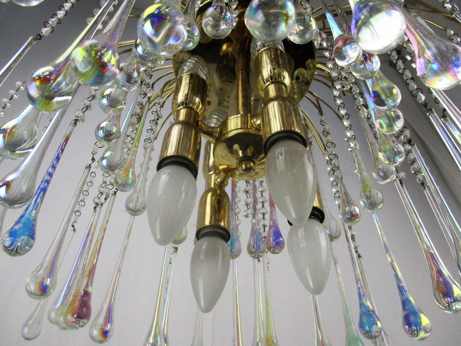 Wedding Chandelier Teardrop Beaded 8 Lights Crystal Prisms Murano Glass Romantic photo 334.0
