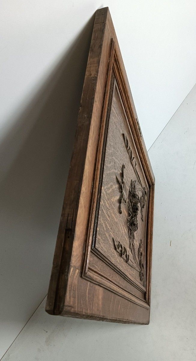 Carved Wooden Door Panel Ornate Bows Reclaimed Cabinet Architectural Antique photo furniture
