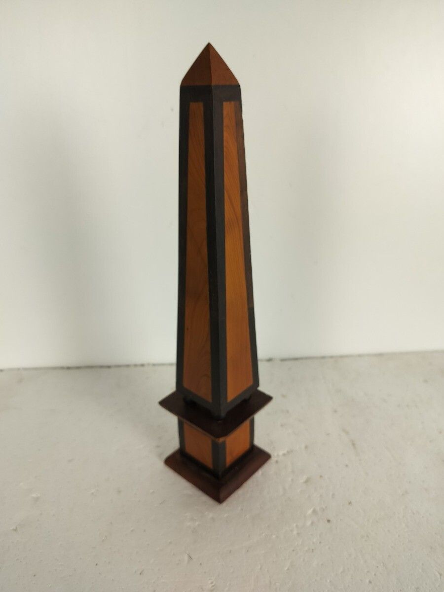 Obelisk In Thuya And Ebony Wood Large Decorative 1900s Early 20th Century Antiqu photo buy