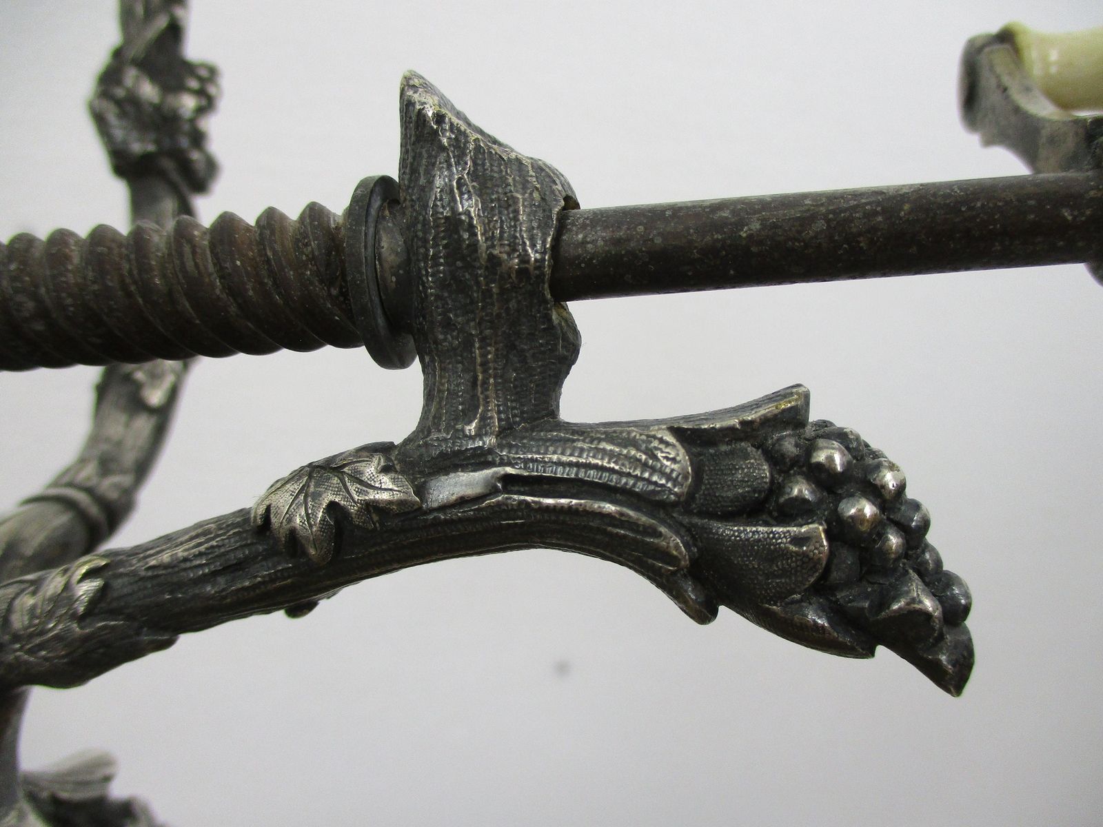 Antique Bottle Holder Pourer Mechanic Decanting Cradle Silver Plated Victorian photo vintage